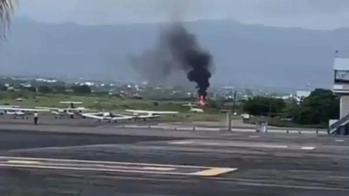 Aeronave se accidenta en aeropuerto de Cuernavaca