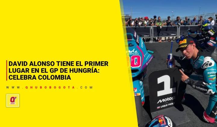 David Alonso tiene el primer lugar en el GP de Hungría: así conquistó su victoria, celebra Colombia