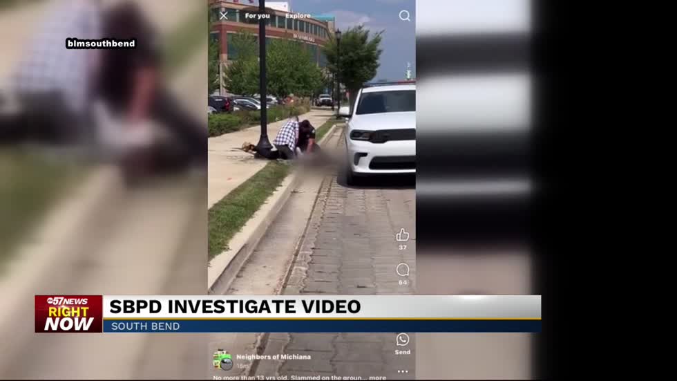 South Bend Police investigating video of officer detaining juvenile
