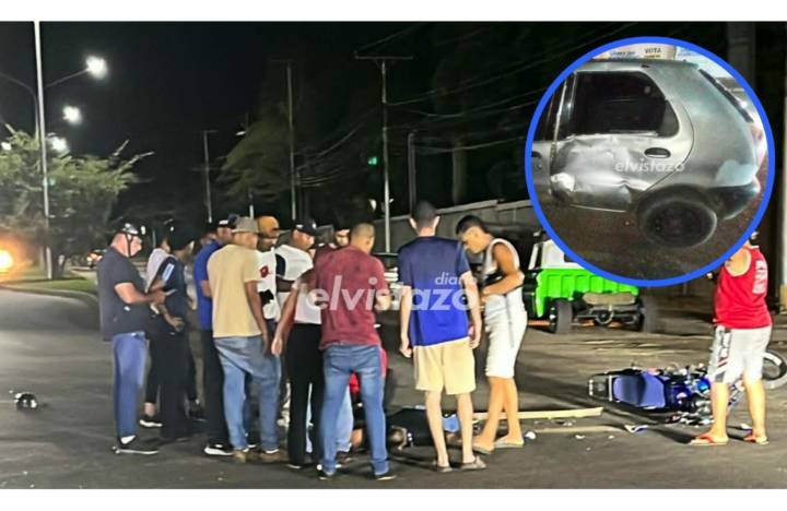 Motorizado sufrió fractura de mandíbula en accidente cerca de Mario Cervi