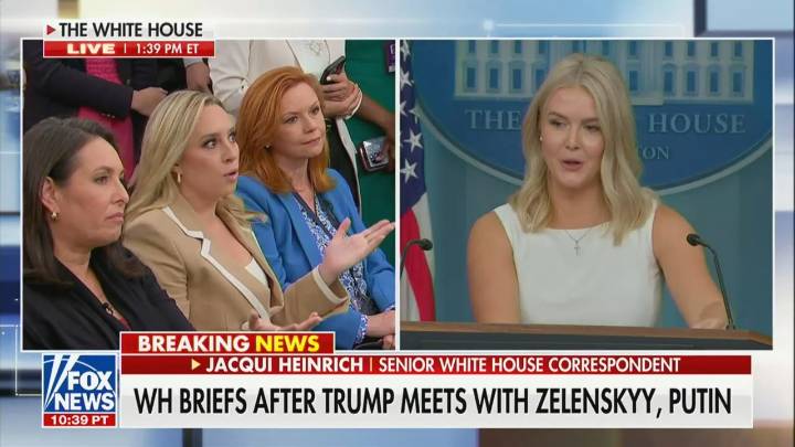 Karoline Leavitt Cuts Off Fox’s Jacqui Heinrich Mid