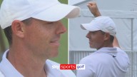 The luckiest birdie ever!? | McIlroy crashes bunker shot into grandstand then holes the putt!