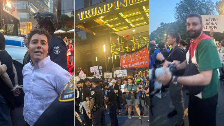 Protesters Converge on New York Trump Hotel to Demand US Stop Arming Israel
