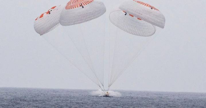 Astronauts return to Earth with SpaceX after 5 months at the International Space Station