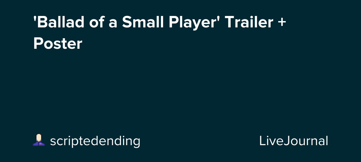 'Ballad of a Small Player' Trailer + Poster: ohnotheydidnt