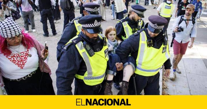 Casi 400 detenidos en Londres en una manifestación a favor de Palestine Action