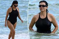 Kourtney Kardashian rocks thong swimsuit after pregnancy rumors