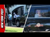 President Trump heads for a round of golf at his National Club