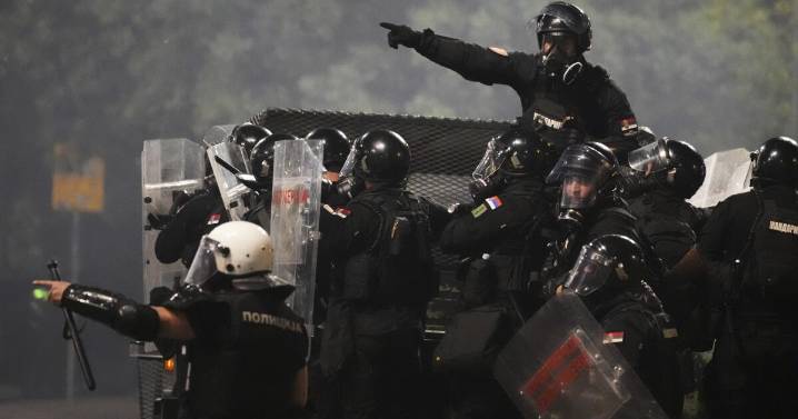 Serbian leader vows tough response to protesters following riots