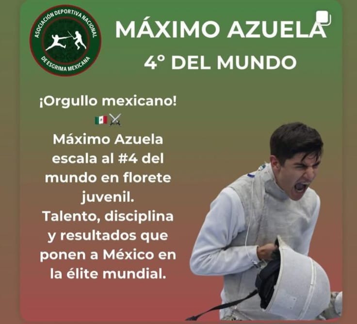 Máximo Azuela es cuarto mundial y no estará en los Panamericanos por grillas federativas
