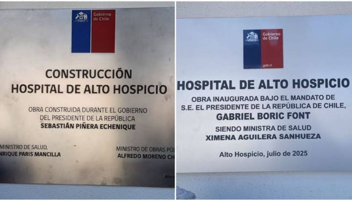 Senadora Ebensperger denuncia que Gobierno cambió placa de Piñera en hospital por una de Boric