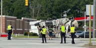 Highway 70 in Havelock reopened after concrete truck rolls over
