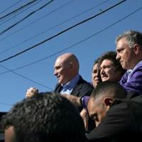 Argentina's Milei pelted with stones on campaign trail