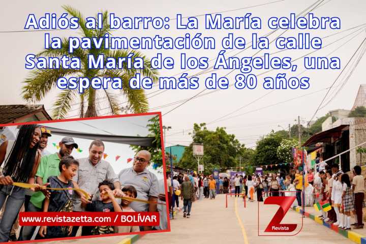 Adiós al barro: La María celebra la pavimentación de la calle Santa María de los Ángeles, una espera de más de 80 años