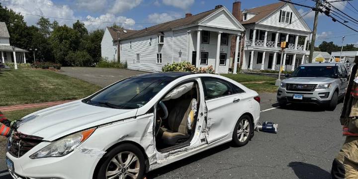1 transported to hospital following crash in Somers