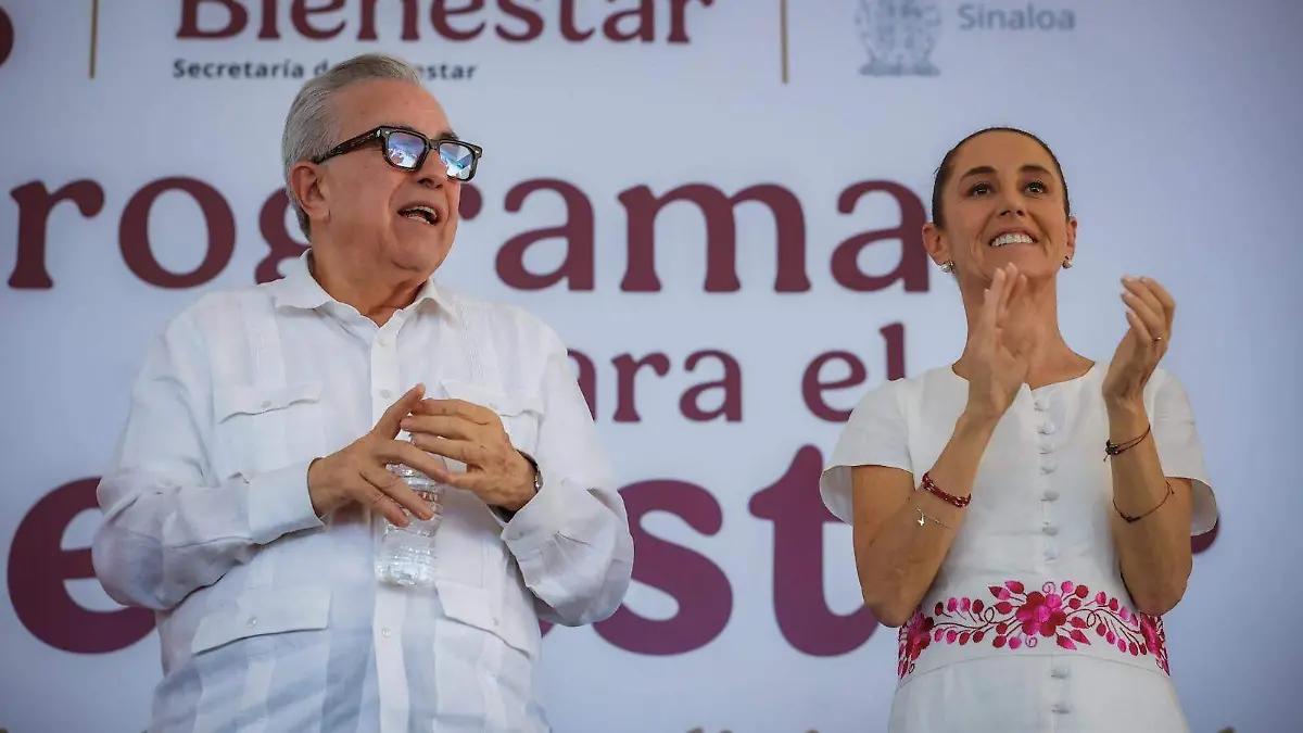 Rocha destaca apoyo de Claudia Sheinbaum a Sinaloa en su primer año de gobierno