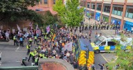 Bristol protest police accused of 'violence' during dramatic crowd dispersal