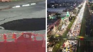 Caos Vial en Calzada Zaragoza: Enorme Socavón Ocasiona Cierre de Carriles Hoy 14 de Agosto 2025