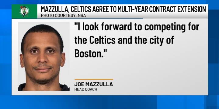 Boston Celtics, head coach Joe Mazzulla agree to multi