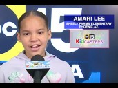 Kidcaster Amari gives your Monday morning forecast from Sheely Farms Elementary School
