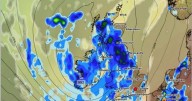 Horror weather maps show when 600-mile rainstorm will batter UK