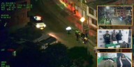 Así fue el operativo con el helicóptero Halcón de la Policía en Bogotá para capturar a presunto asesino que huyó por un caño