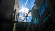 Downtown Providence crane is working on new Brown University labs
