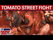 WATCH: La Tomatina festival marks 80 years with tomato street fight