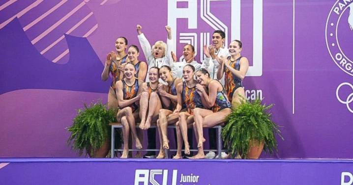 México logra oro en equipo mixto de natación artística en los Juegos Panamericanos Junior 2025