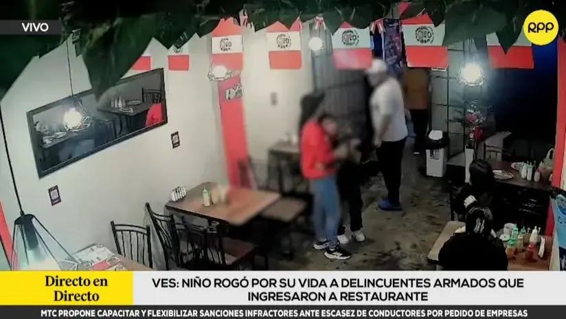 VES: niño rogó por su vida a delincuentes armados que ingresaron a restaurante