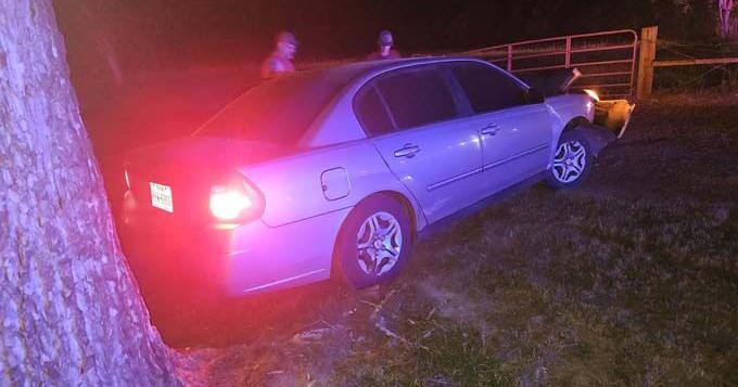 Driver injured when car leaves road and hits tree west of Jasper