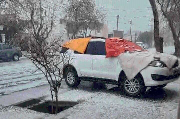 Tormenta de Santa Rosa: cae granizo en distintas zonas de Mendoza