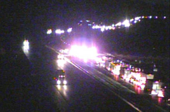 Crash closes northbound lanes of I-15 outside Las Vegas