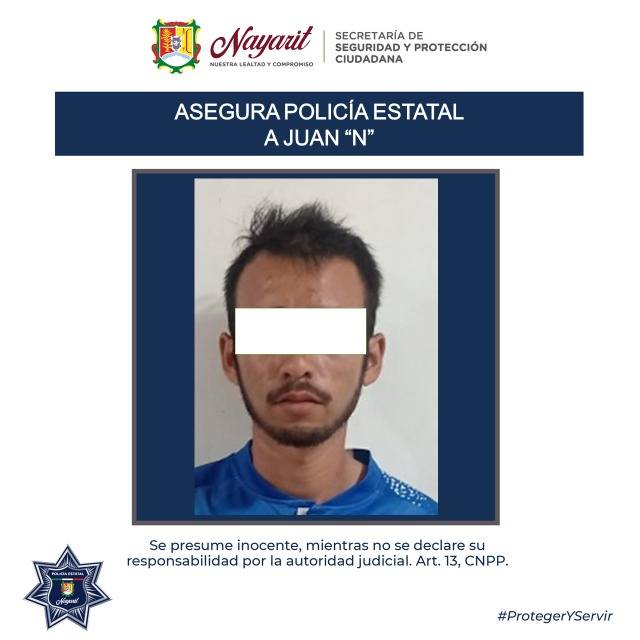 EN EL MUNICIPIO DE IXTLÁN DEL RÍO JUAN FUE APREHENDIDO