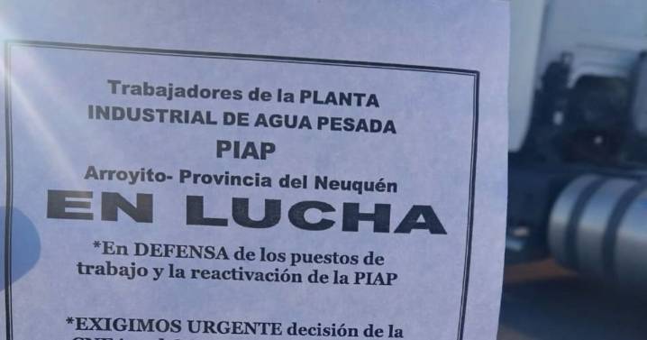 Frente a la Casa de Gobierno, empleados de la PIAP reclaman por la continuidad de la planta, este martes