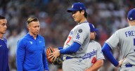Dodgers' Ohtani roughed up by Rockies, leaves game after getting hit on right thigh by line drive