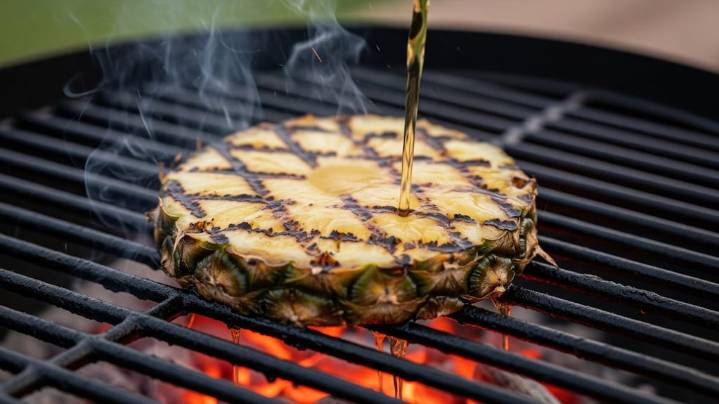 No es una receta: para qué sirve frotar una rodaja de ananá con un chorro de cerveza sobre la parrilla