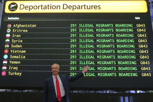 UK's hard-right Reform party says it will mass deport migrants if it wins power