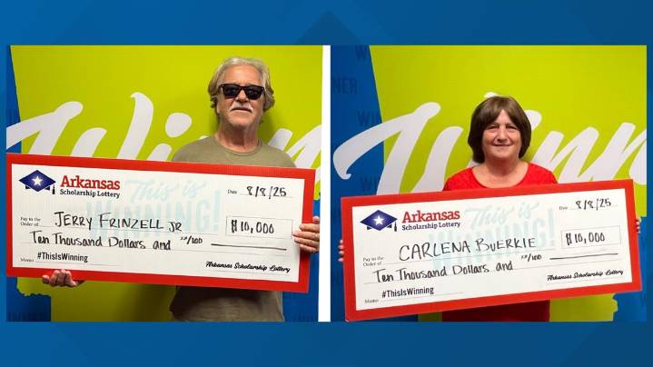 Two Arkansans celebrate after winning $10K in lottery