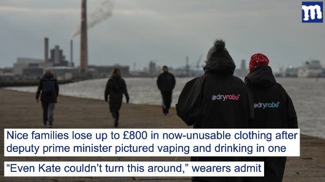 Blow to middle classes as Angela Rayner pictured in DryRobe