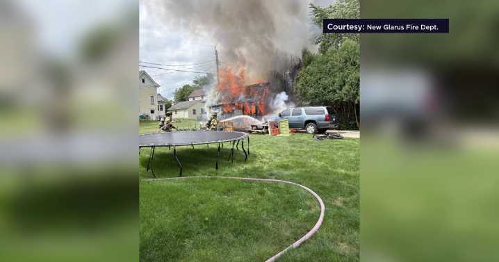 Garage in New Glarus destroyed in fire