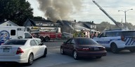 Huntington Fire Department on scene of house fire