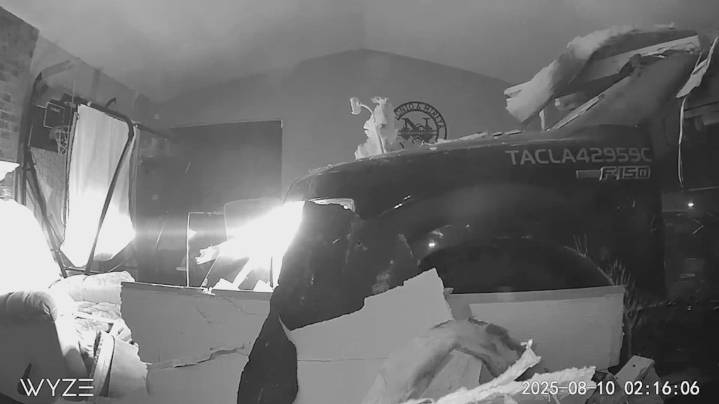 Family says they’re lucky to be alive after truck crashes into living room; driver released on $1,000 bond