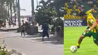 Caos en Bocagrande por enfrentamiento entre supuestos hinchas de Millonarios y vendedores: hubo varios policías heridos