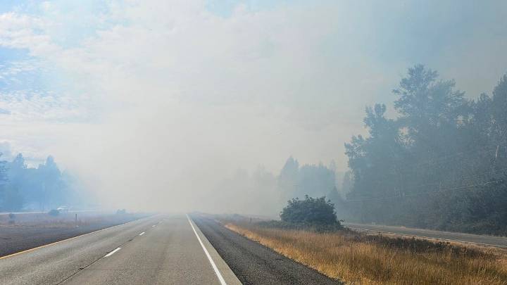 Driver with flat sparked multiple fires along I