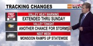 Extreme heat for the weekend, then possibly rain, cool down for Phoenix