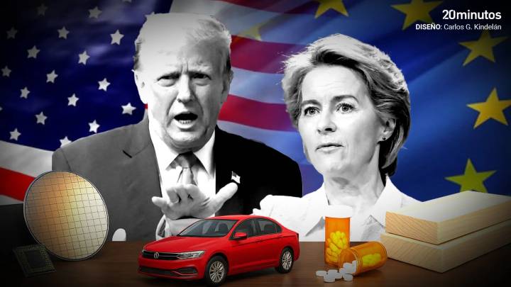 Automóviles y sus componentes, semiconductores, productos farmacéuticos y madera, claves en el acuerdo comercial entre la UE y EEUU