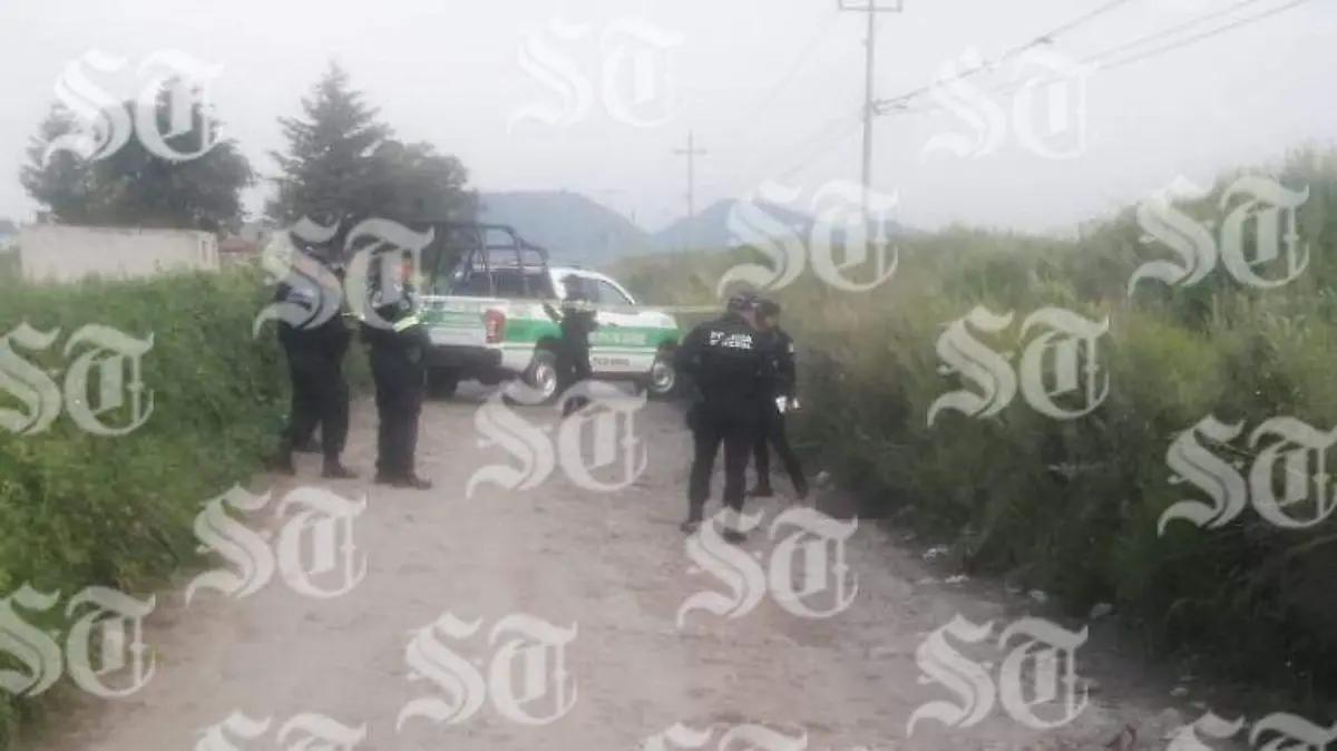 Abandonan restos humanos en Almoloya de Juárez