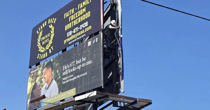 Billboard for Proud Boys hate group removed in Southern Illinois after public pressure