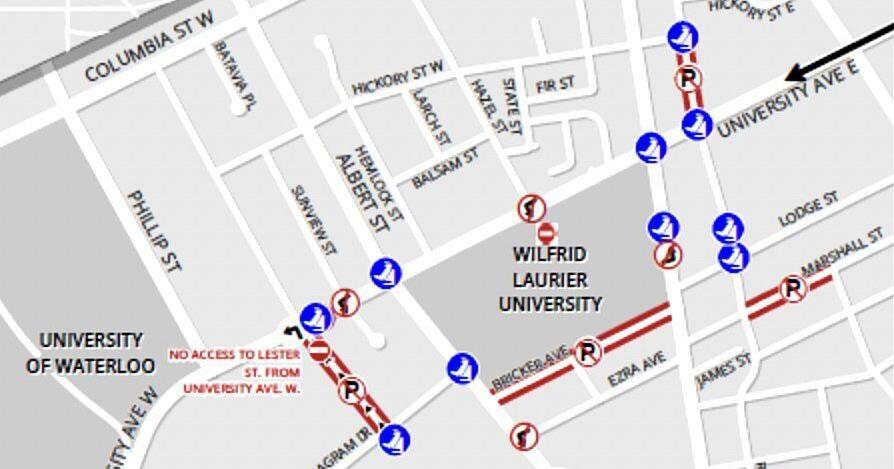 Expect detours, closures around Waterloo school campuses
